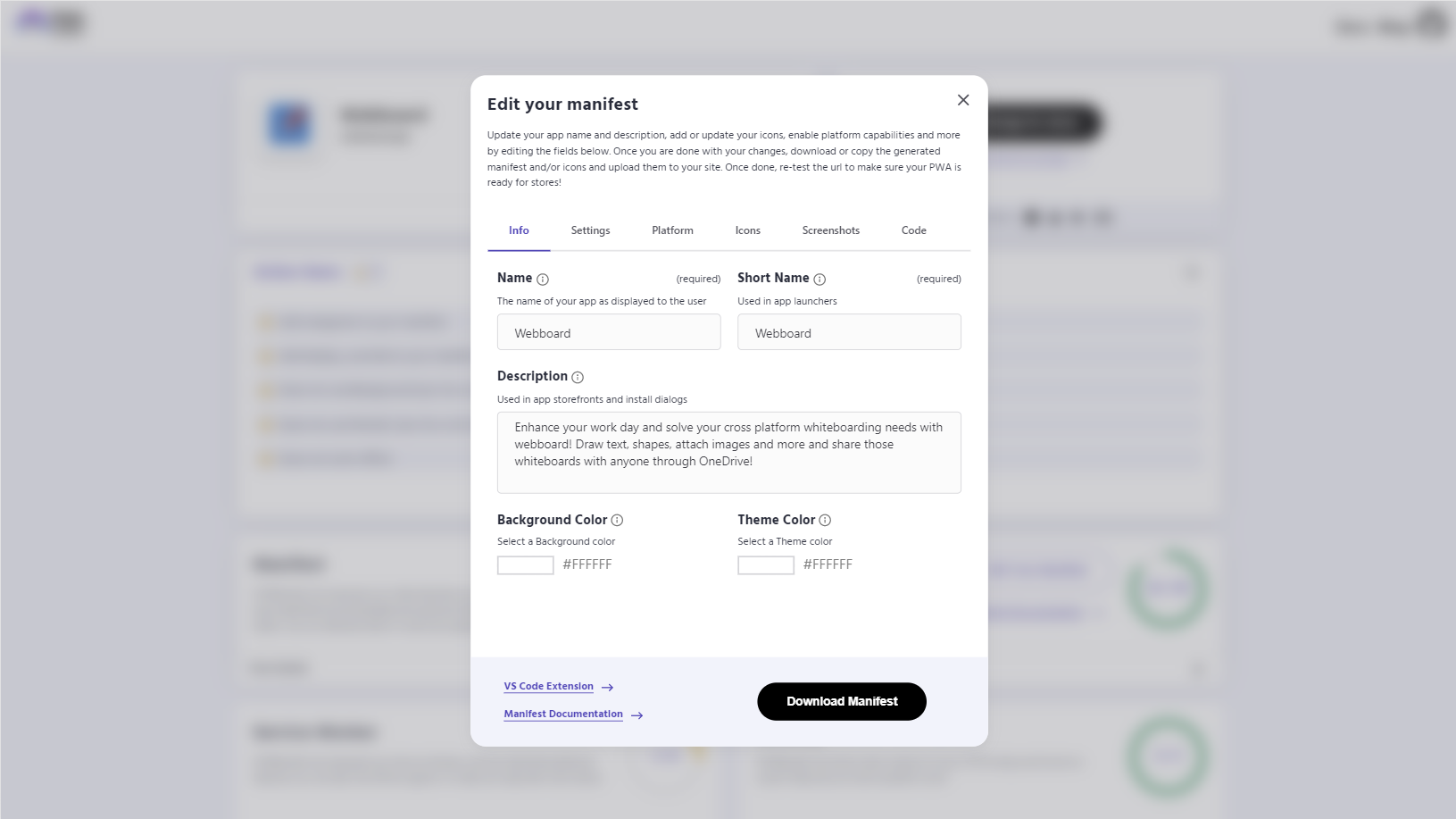 PWABuilder screenshot